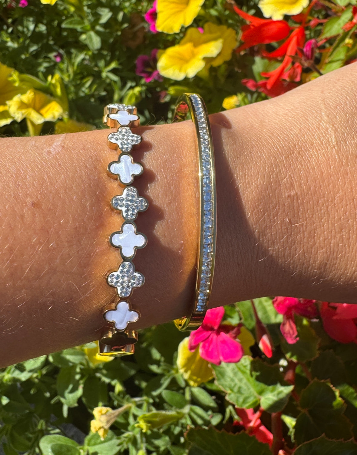 White & Gold Diamond stack