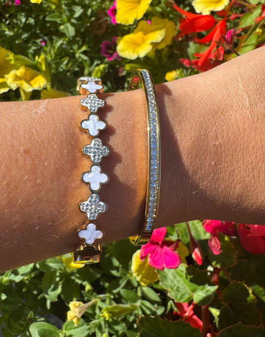 White & Gold Diamond stack