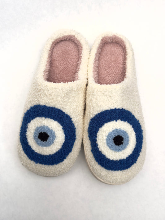 Evil eye slippers
