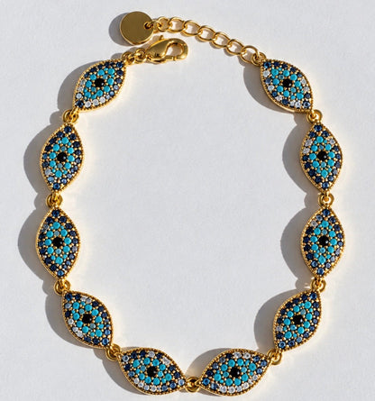 Oval Evil Eye Tennis Bracelet - 3 options