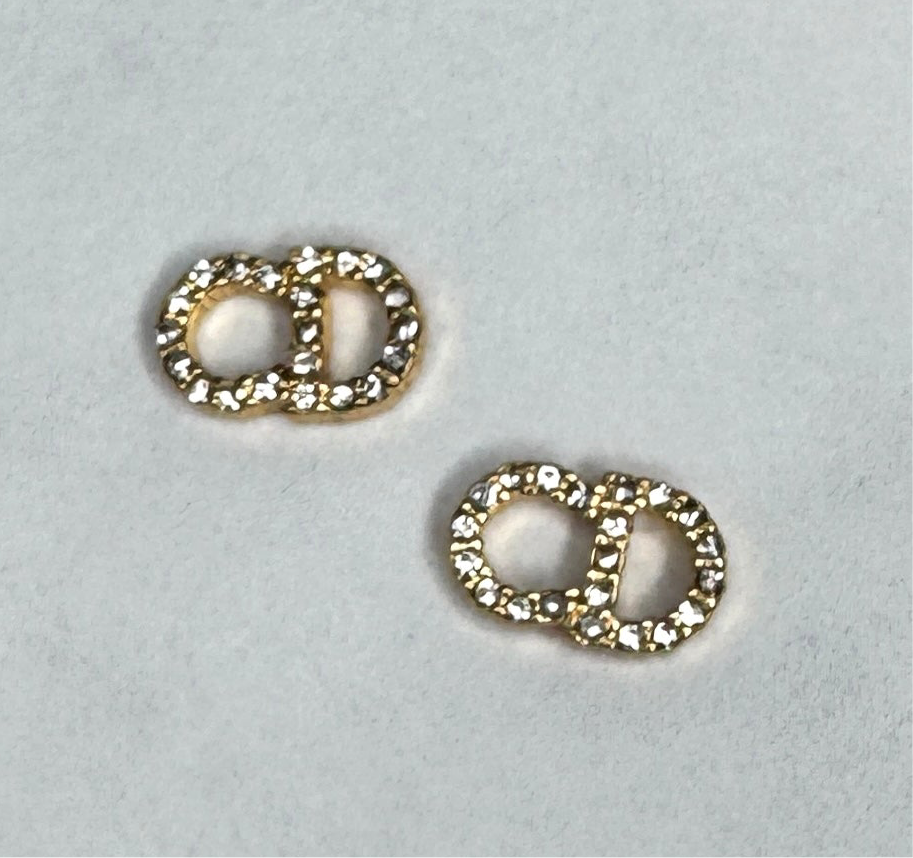 Mini CD Studs - Gold