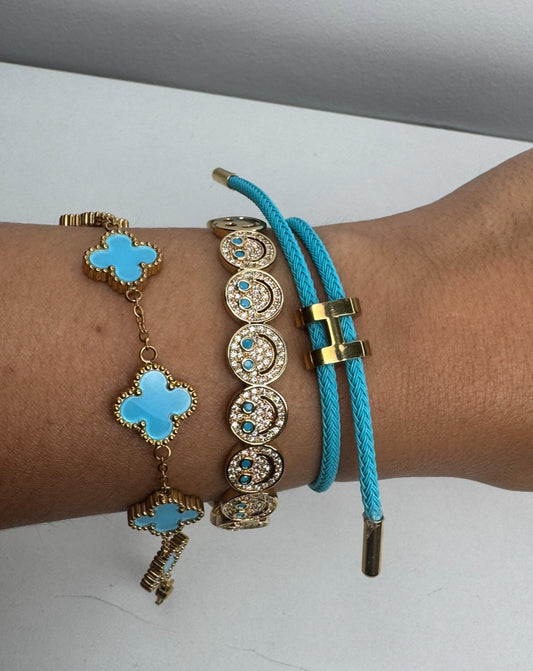 Bright Blue Bracelet stack