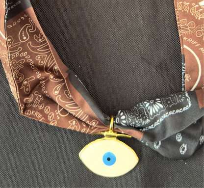 Evil eye bandana necklace - 2 colours