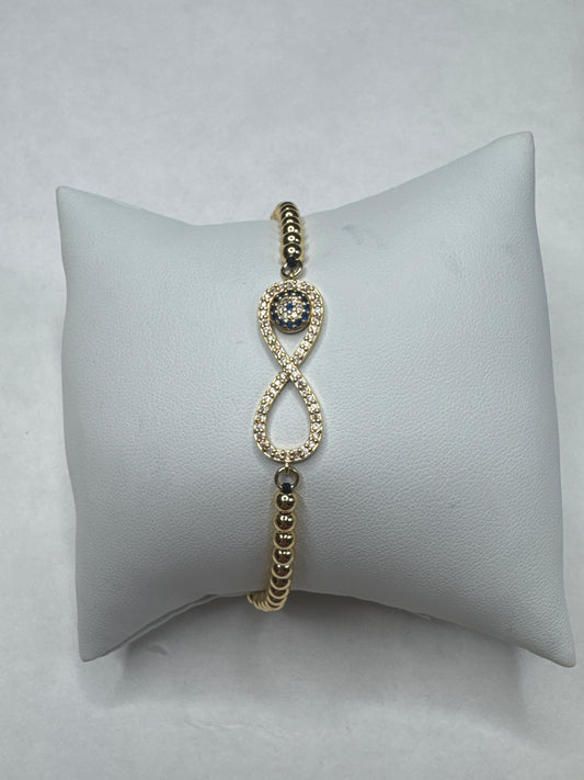 Infinity evil eye bracelet