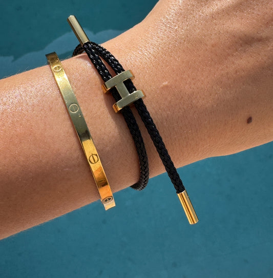 Black & Gold Bracelet stack