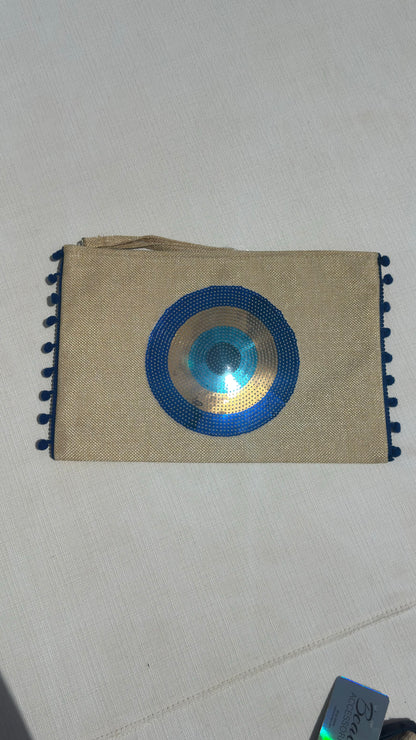 Evil Eye beach bag clutch - various options
