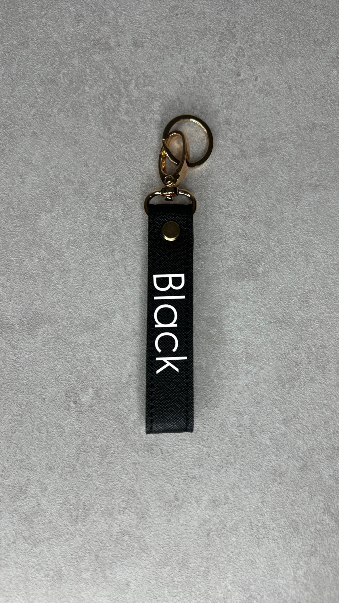 Large Faux Leather Keychain