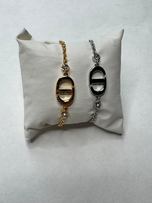 Ciara Diamond Stone bracelet  - Gold or Silver