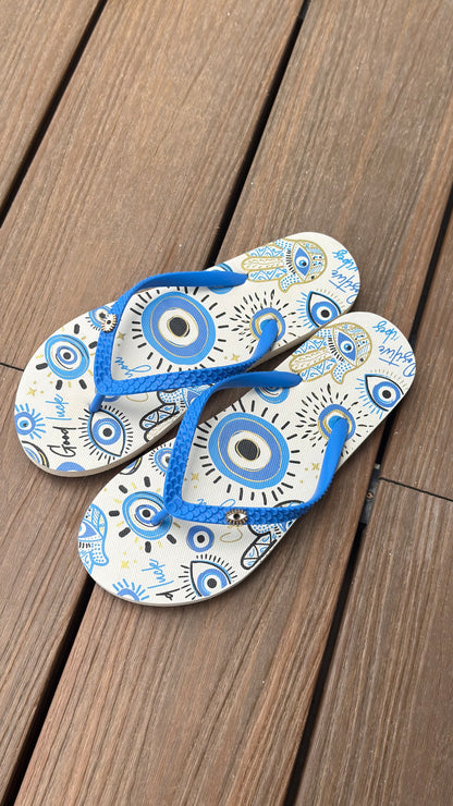 Evil Eye Flip Flops