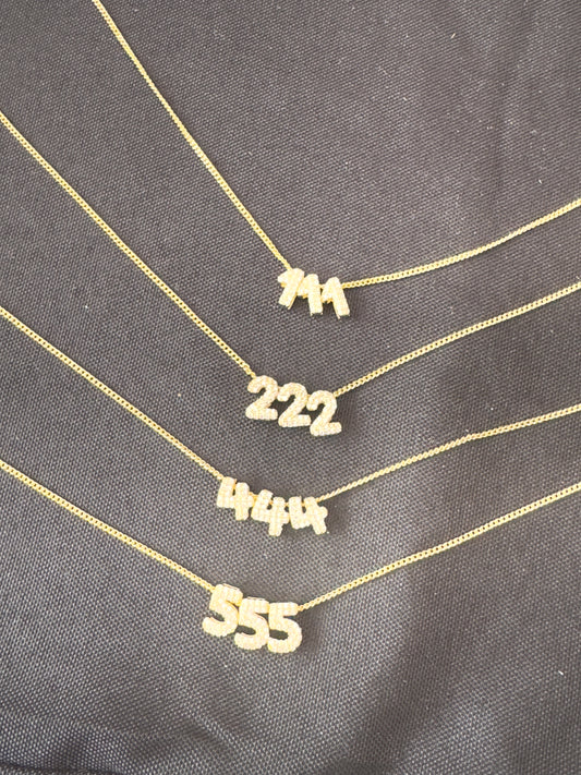 Bubble angel numbers necklace