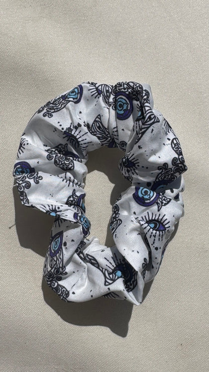 Evil eye scrunchies