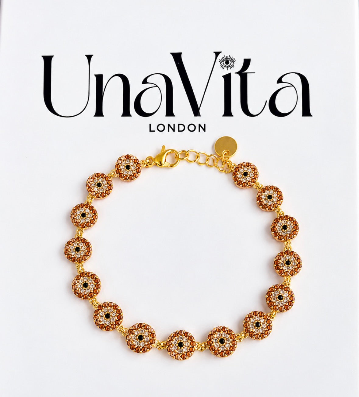 Circle Evil Eye Tennis Bracelet - 3 options