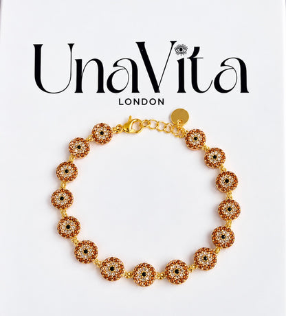 Circle Evil Eye Tennis Bracelet - 3 options
