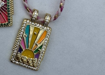 Tarot card necklace - various colours