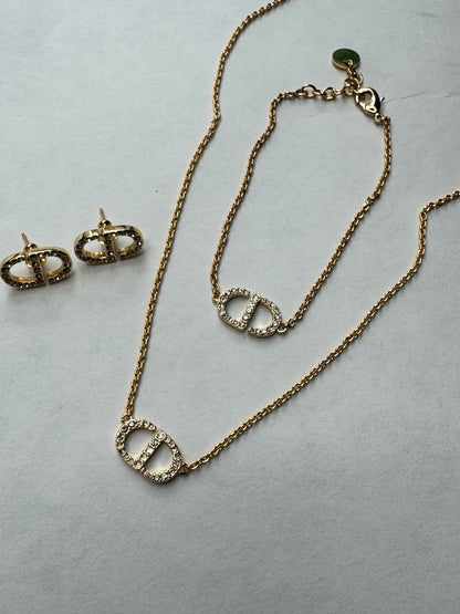 Medium Ciara Diamond Set - Gold or Silver