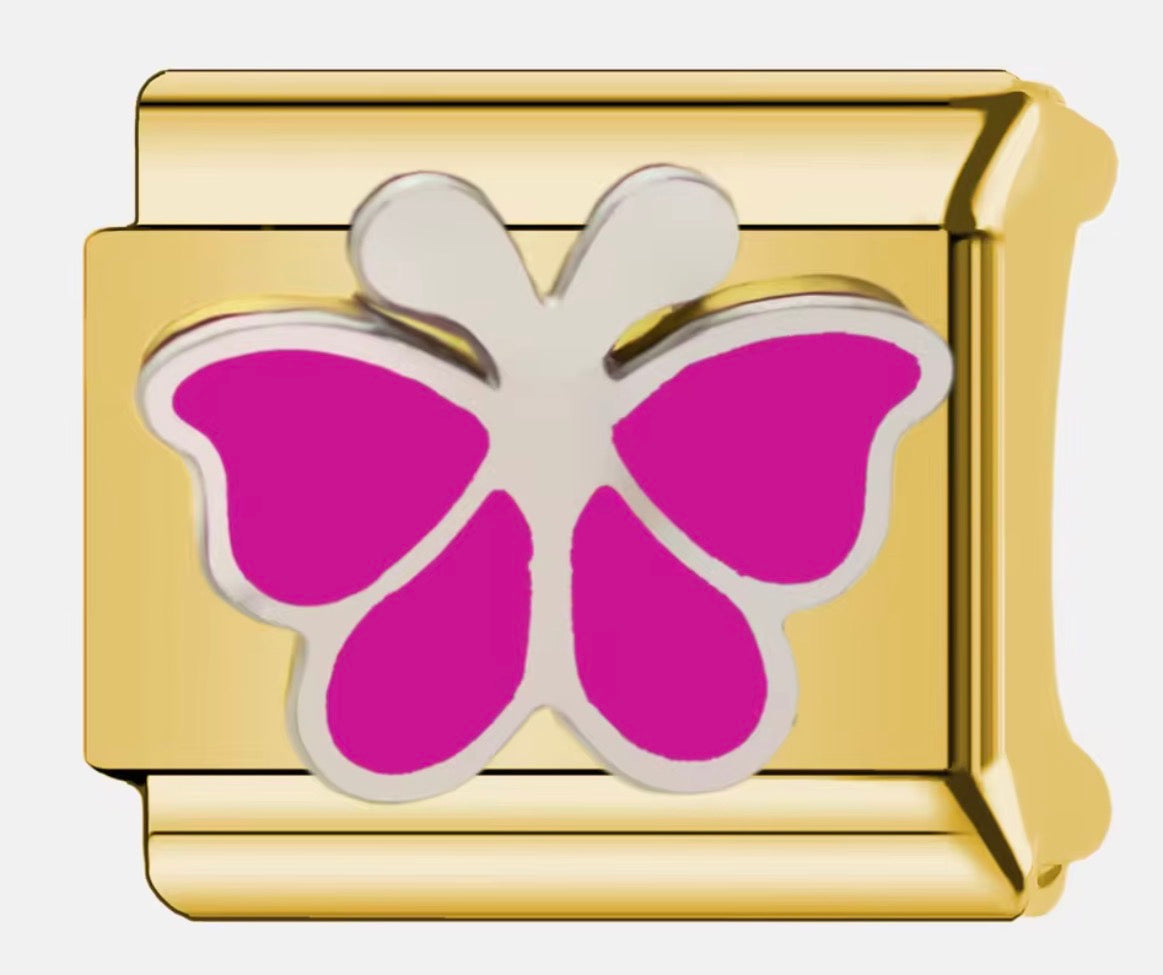 PINK BUTTERFLY- GOLD