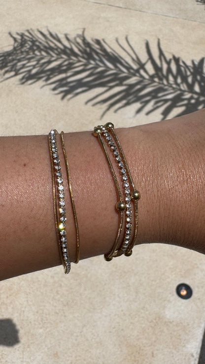 Diamond double chain bracelet - 2 options