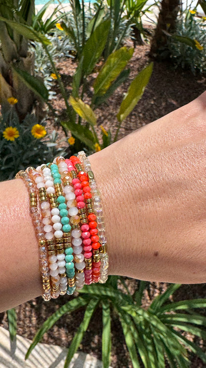 Crystal bracelets - various colours