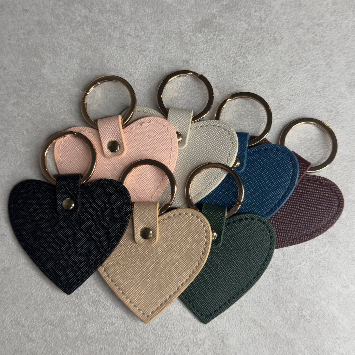 Leather Heart Keychain