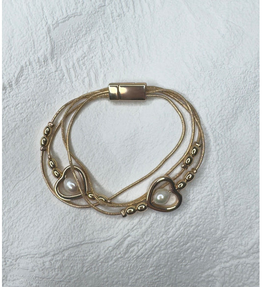 Heart & Pearl Bracelet