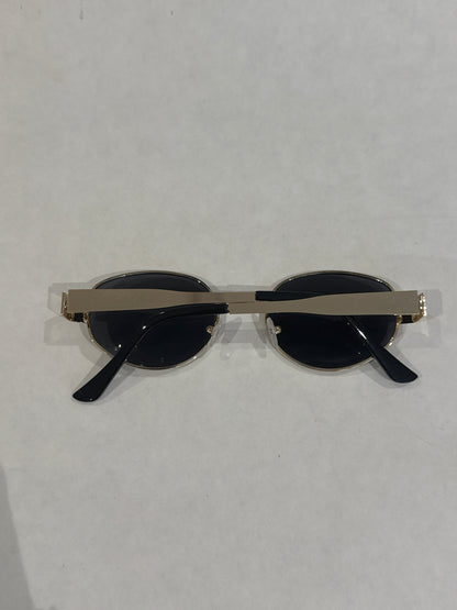 Oval sunglasses black & gold