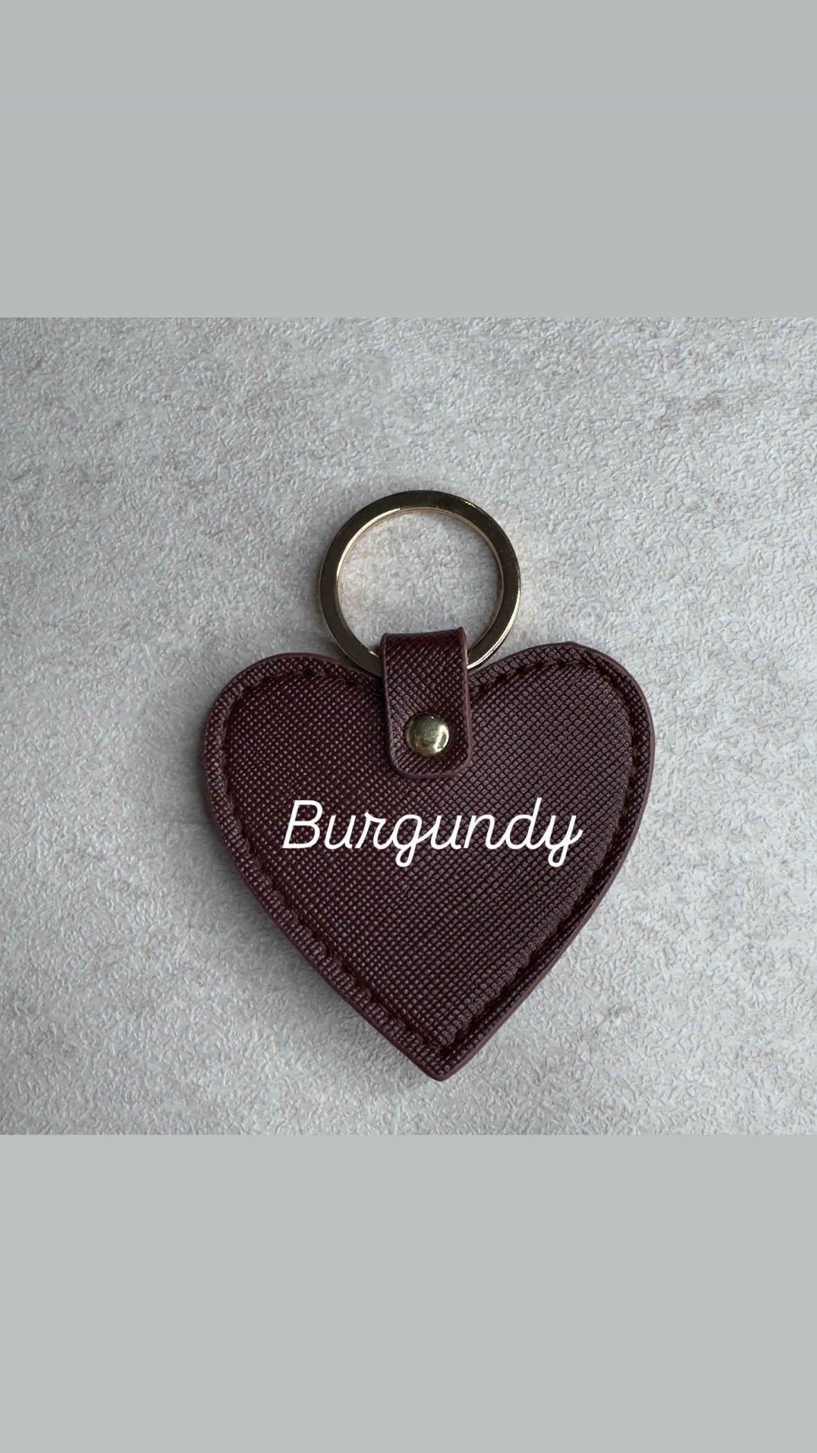 Leather Heart Keychain