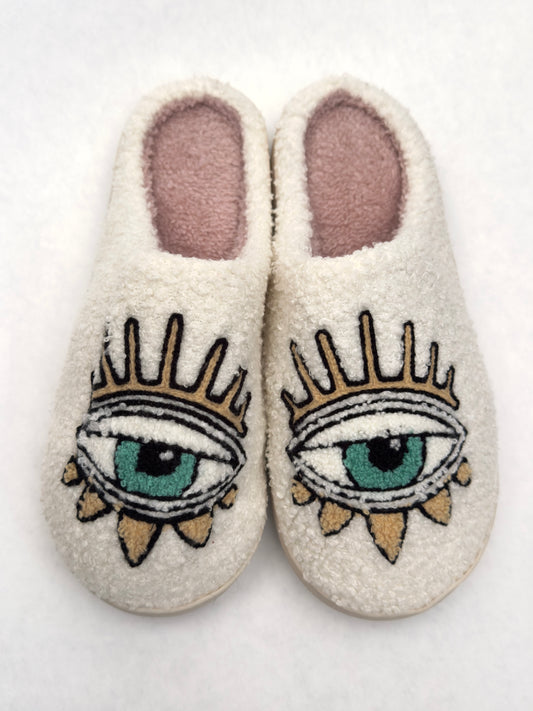 Crown eye slippers