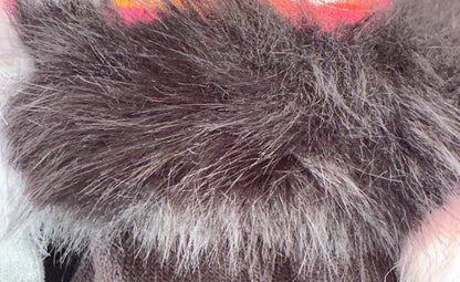 Faux fur gloves