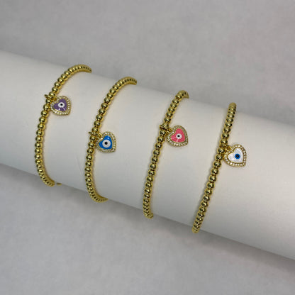 Evil Eye Beaded Bracelets - 4 optima