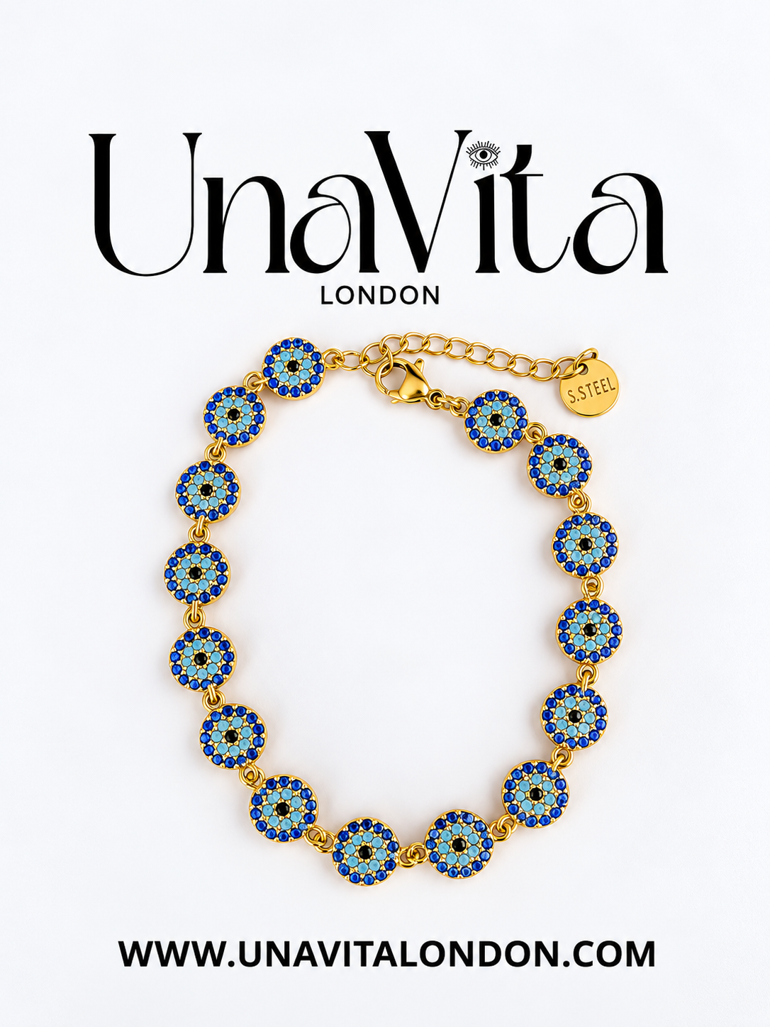 Circle Evil Eye Tennis Bracelet - 3 options
