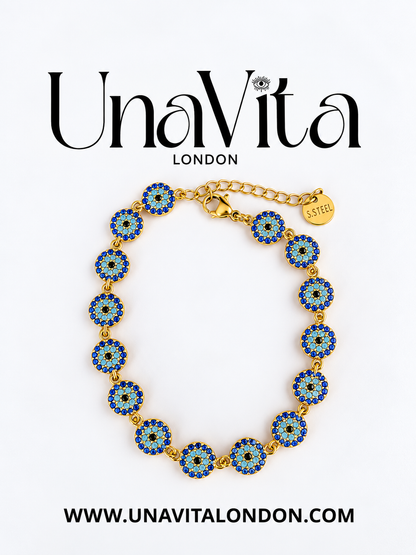 Circle Evil Eye Tennis Bracelet - 3 options