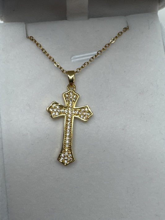 Long cross necklace