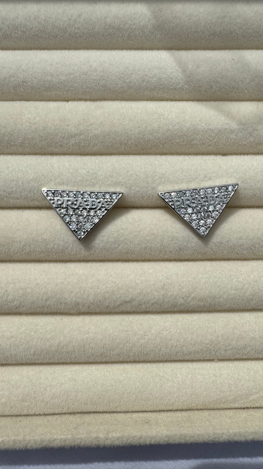 P Studs - Silver Gems