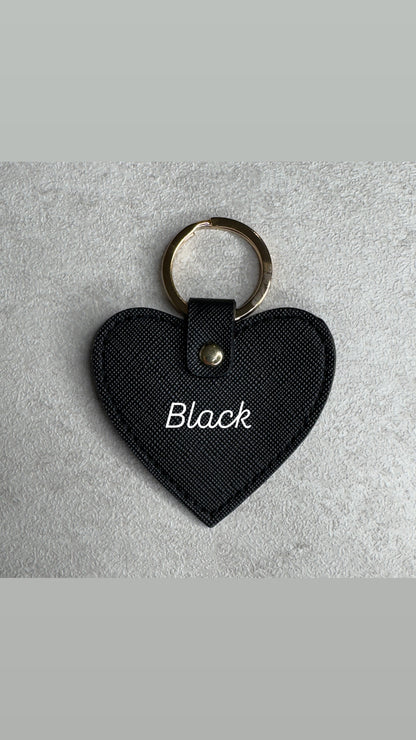 Leather Heart Keychain