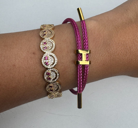 Hot Pink Bracelet stack