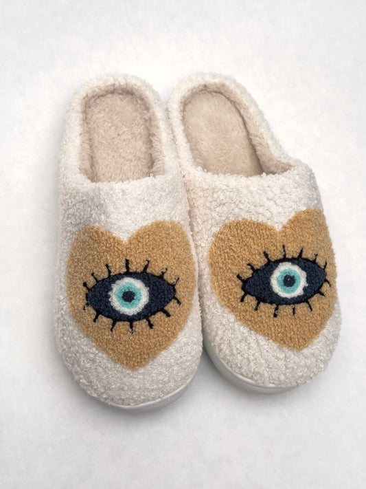 Heart eye slippers