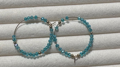 Crystal Hoops - Various colours
