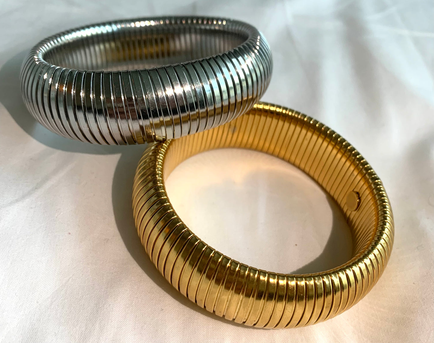 Cuffed Bangles x2 - gold or silver