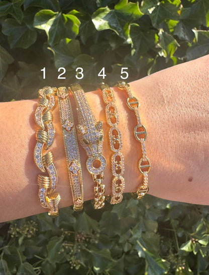 Diamond Gold Bangles - 5 options