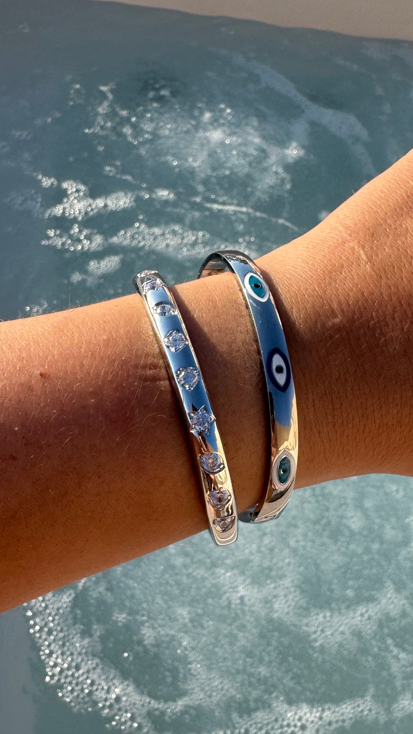 Silver bangles - 2 options