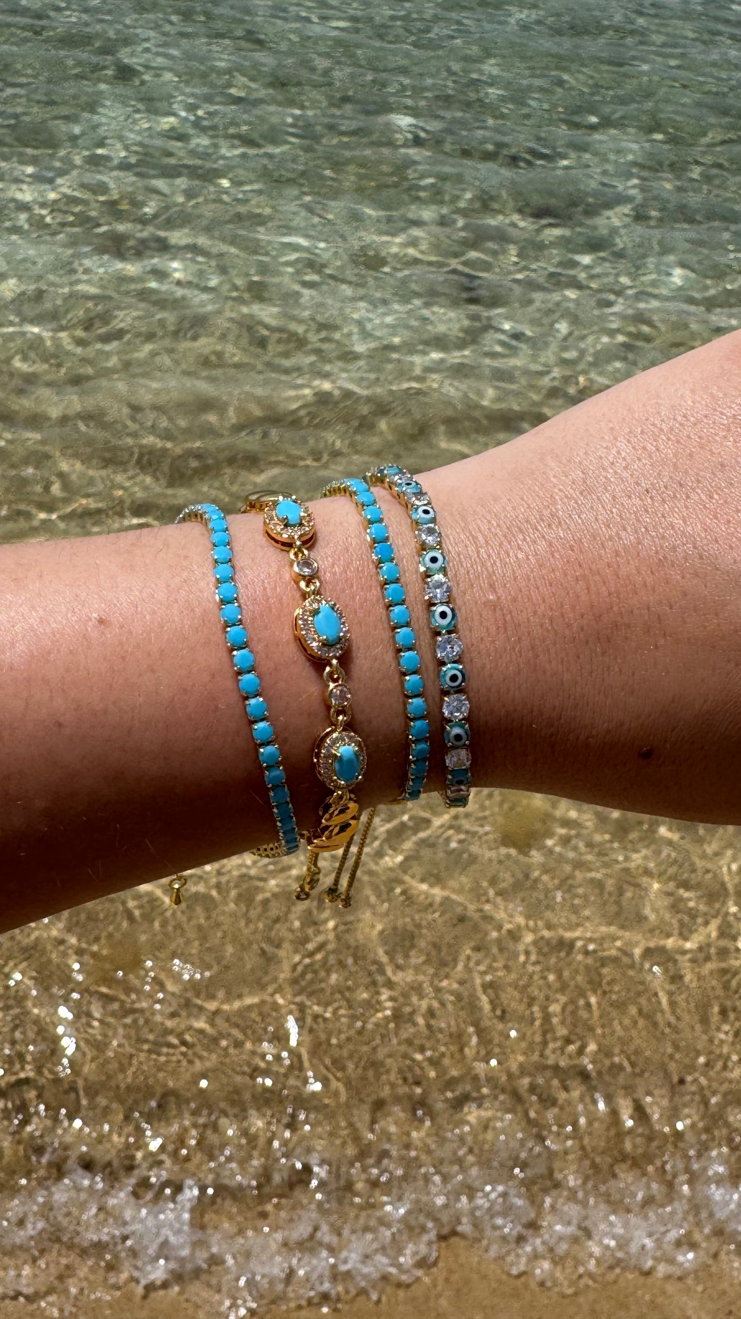 Sea Blue Bracelet Stack