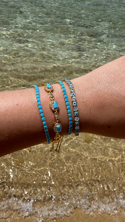 Sea Blue Bracelet Stack