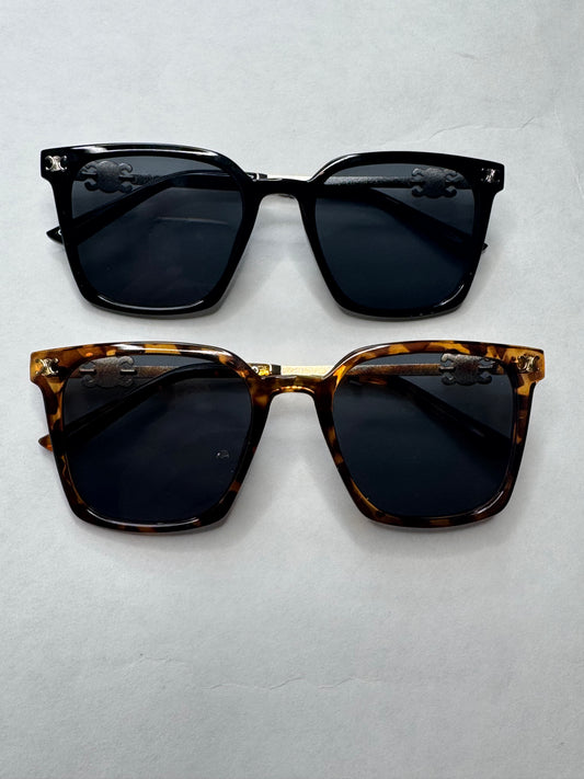 Celina Wide Frame Sunglasses - Brown or Black