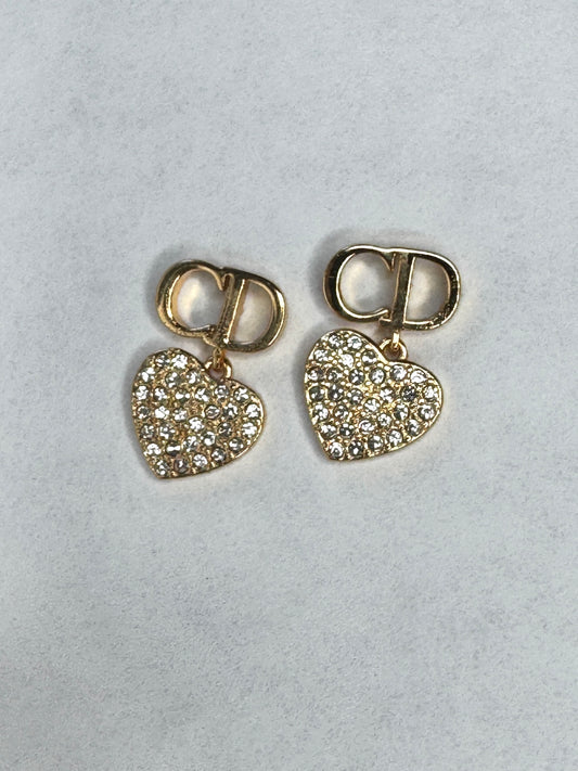 Mini CD Heart Studs