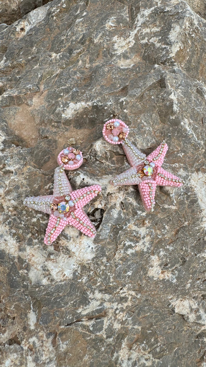 Pink Starfish Earrings