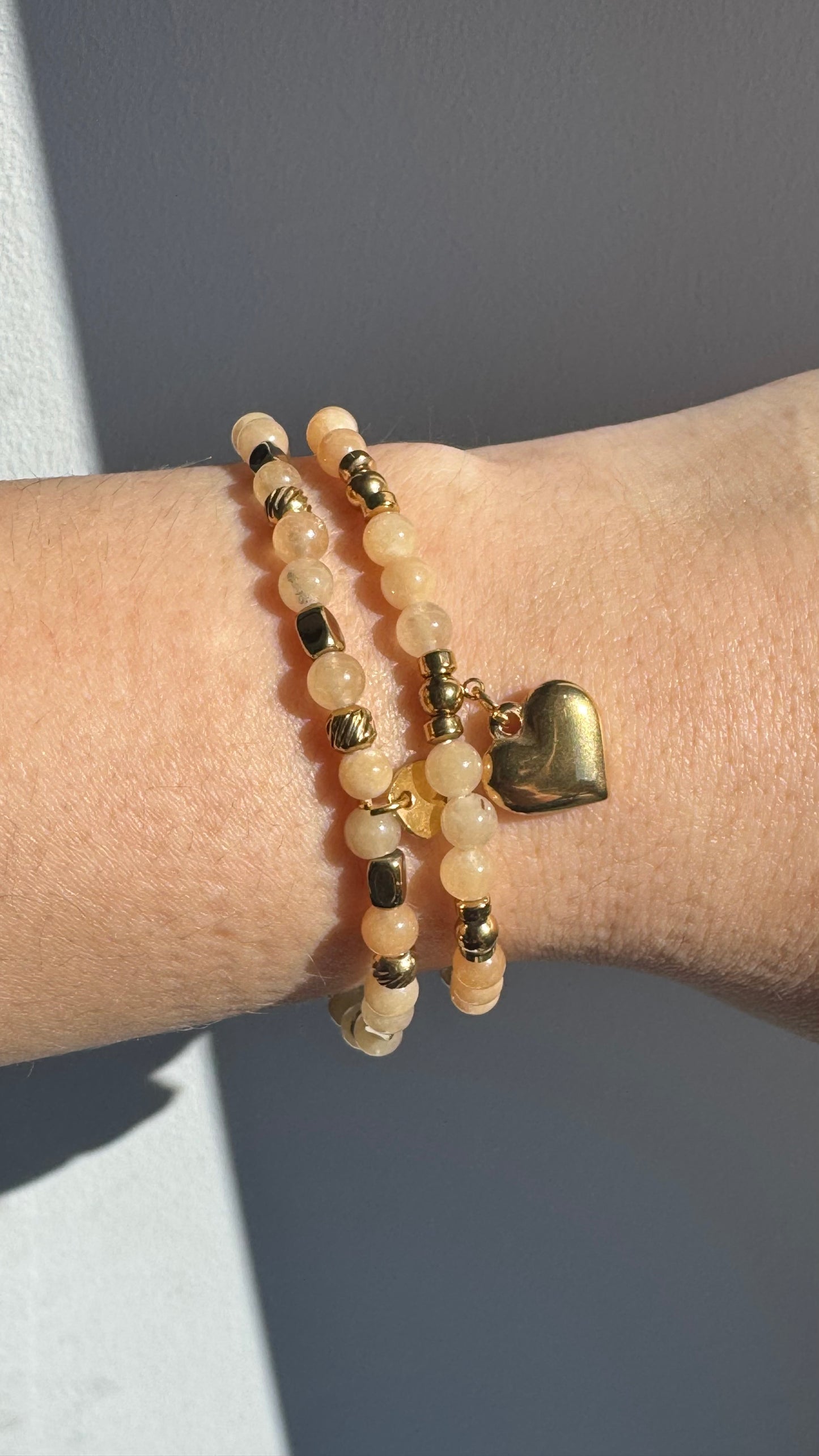 Heart Stone Bracelets - Various colours