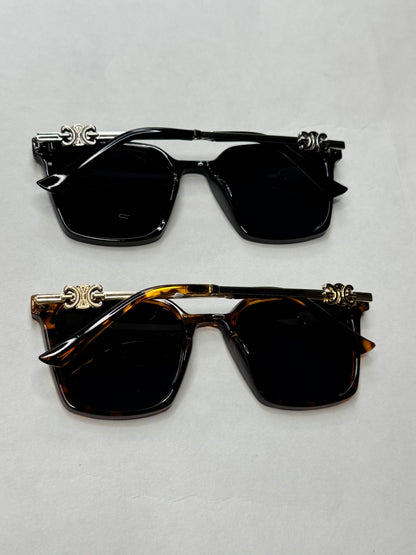 Celina Wide Frame Sunglasses - Brown or Black