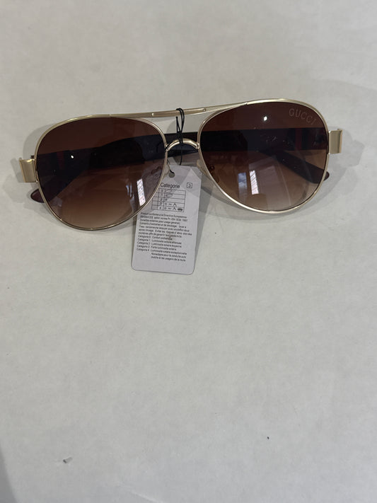 Georgina aviator tan sunglasses
