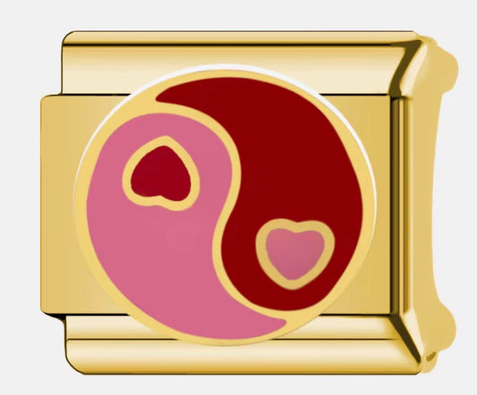 PINK & RED YIN & YANG - GOLD