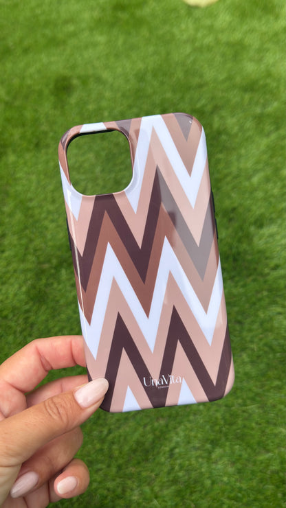 ‘Brown ZigZag’ phone case